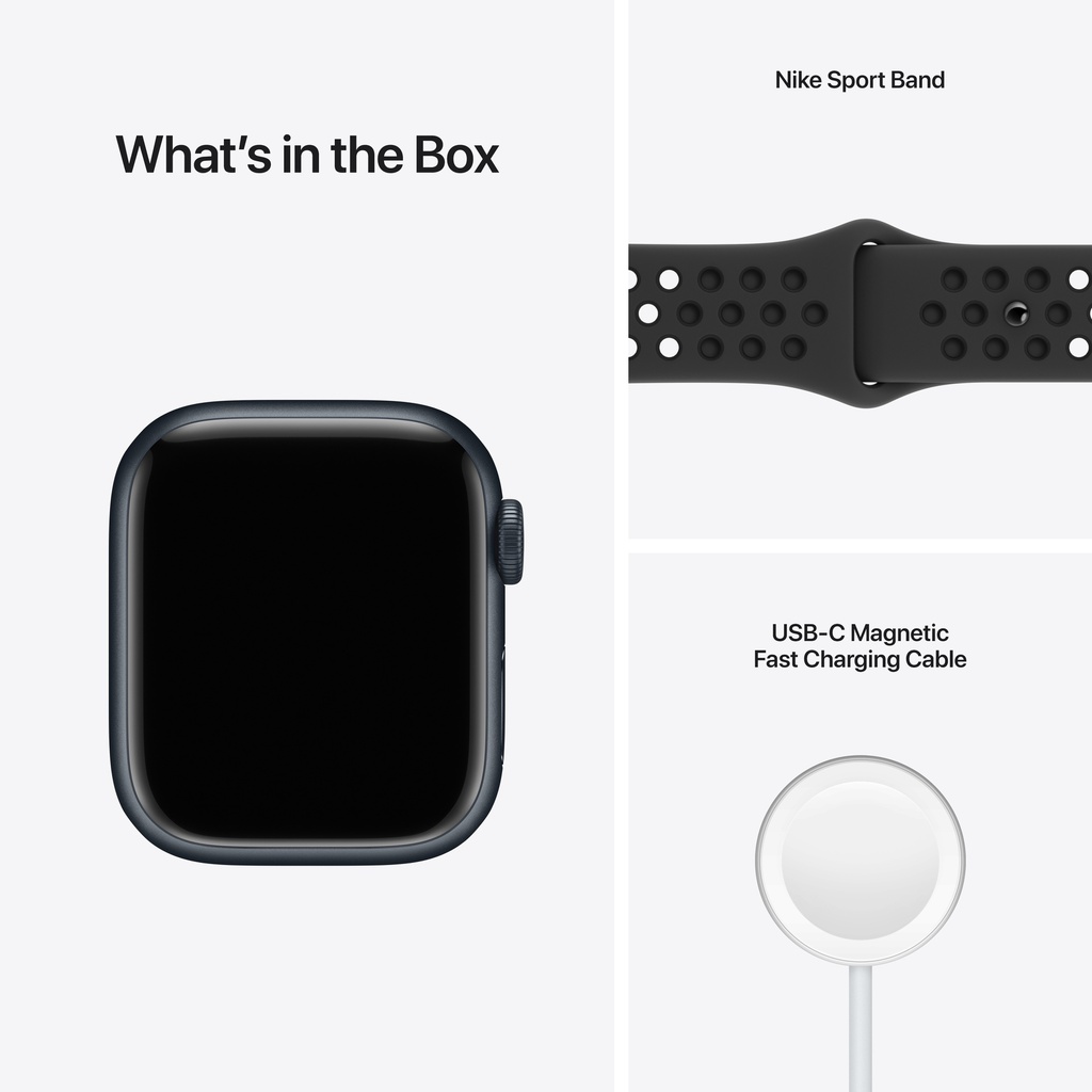 Apple Watch Nike Series 7 Midnight Aluminium Case with Anthracite